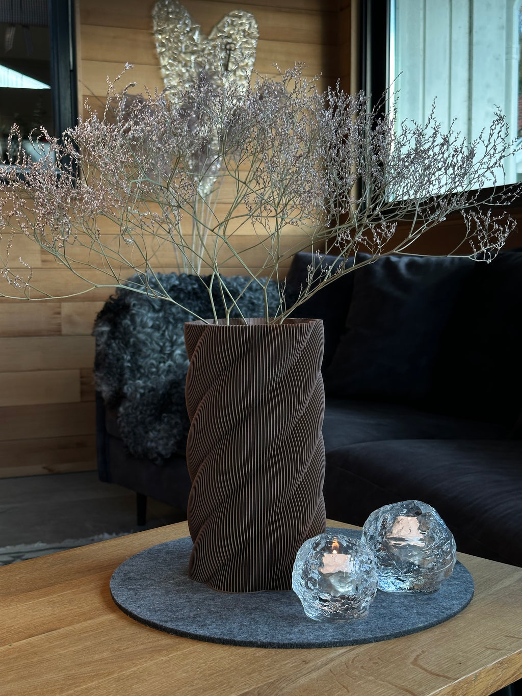Ribbed Flow Vase L