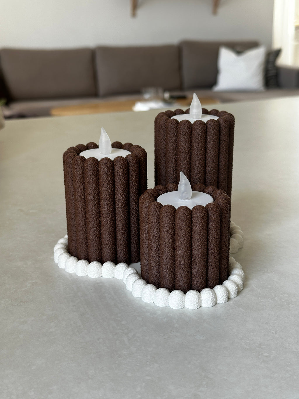 Fuzzy Choco Candles