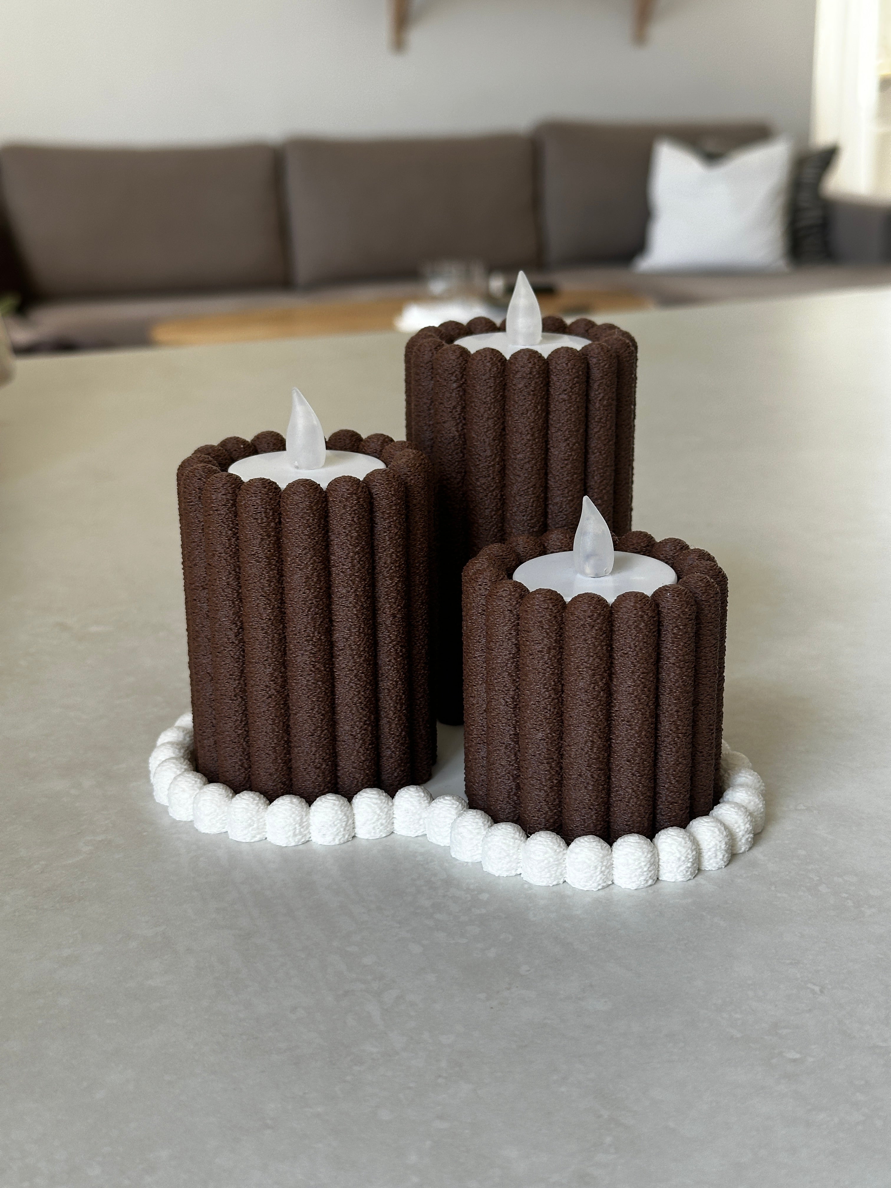 Fuzzy Choco Candles
